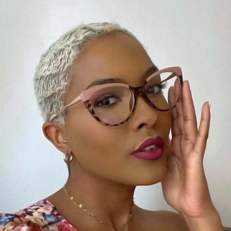 Fashion TR90 Anti Blue Light Blocking Cat Eye szemüvegkeret Női Luxus Dizájner Retro Szemüvegek Női Optikai Keret