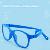 Ramă de ochelari pentru copii Ochelari de blocare a luminii albastre pentru copii Ochelari flexibili pentru computer UV400 Filtru anti-orbire 2-10 cu frânghie