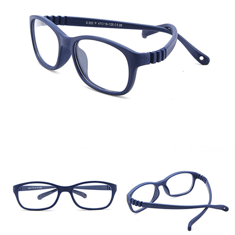 Gyerek szemüvegkeret Gyermek kék fényt blokkoló szemüvegek számítógépes hajlékony szemüvegek UV400 tükröződésgátló szűrő 2-10 kötéllel