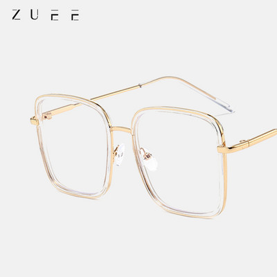 Ochelari pătrați cu ramă mare, anti-albastru, cadru de ochelari, ramă supradimensionată pentru computer, pentru femei și bărbați, ochelari optici pătrați, ochelari de vedere