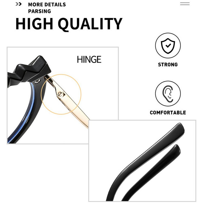 Új Leopard Big Frame UV ellenes kék sugarak szemüvegek női férfi számítógépes szemüvegek kék fényszűrős szemüvegek optikai