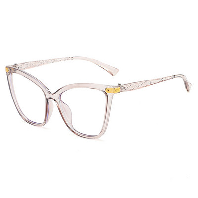 2023 Noi ochelari de vedere cu ochi de pisică anti-lumină albastră pentru femei, bărbați, ochelari de modă vintage cu cadru supradimensionat, ochelari optici