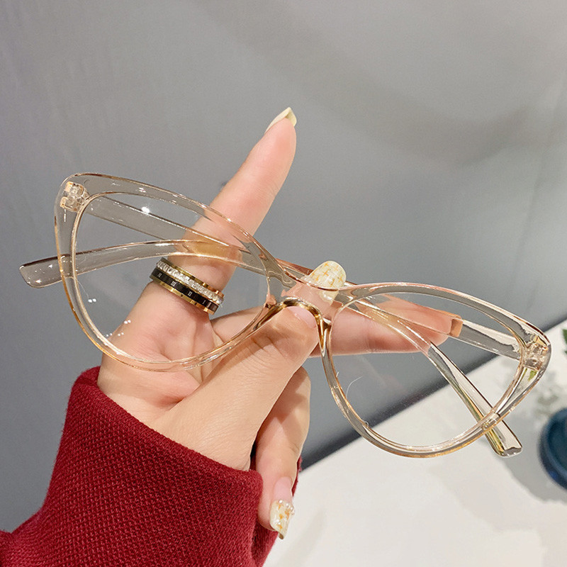 Anti kék fény macskaszem női divat személyiség divat retro számítógép mobiltelefon kék fényt blokkoló szemüveg