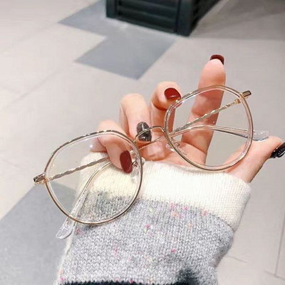 Ochelari de modă anti lumină albastră Cadru metalic rotund pentru bărbați, femei, jocuri pe computer, protecție pentru ochi, ochelari clasici simple