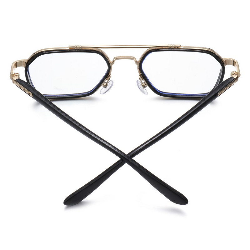 Padermė Dvigubi rėmeliai Kompiuteriniai akiniai Retro daugiakampiai akiniai Plokšti veidrodiniai akiniai Skaitymo akiniai Anti Blue Light