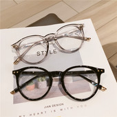 Ochelari de vedere rotunzi pentru femei, bărbați, computer, ochelari anti-lumină albastră, rame transparente, optice, ochelari falși pentru miopie