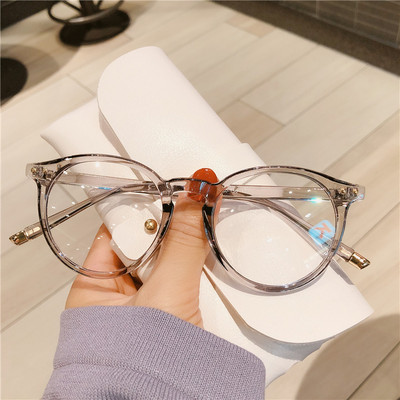 Ochelari de vedere rotunzi pentru femei, bărbați, computer, ochelari anti-lumină albastră, rame transparente, optice, ochelari falși pentru miopie