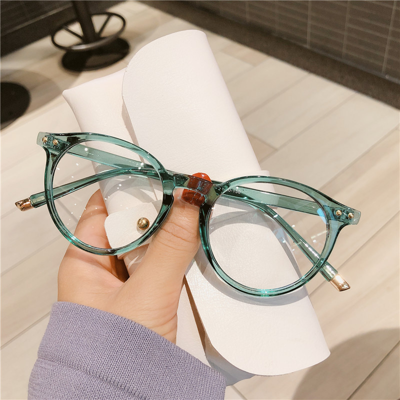 Női Férfi Kerek Szemüvegek Számítógép Kék Fény Szemüvegkeretek Átlátszó Optikai Hamis szemüveg rövidlátás Keret