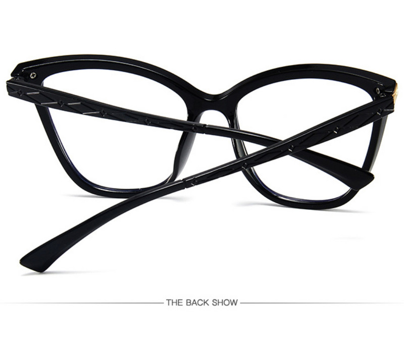 Divatos macskaszem Kék fény elleni szemüvegek Női átlátszó számítógépes szemüvegek Túlméretes optikai kék fényt blokkoló szemüvegek