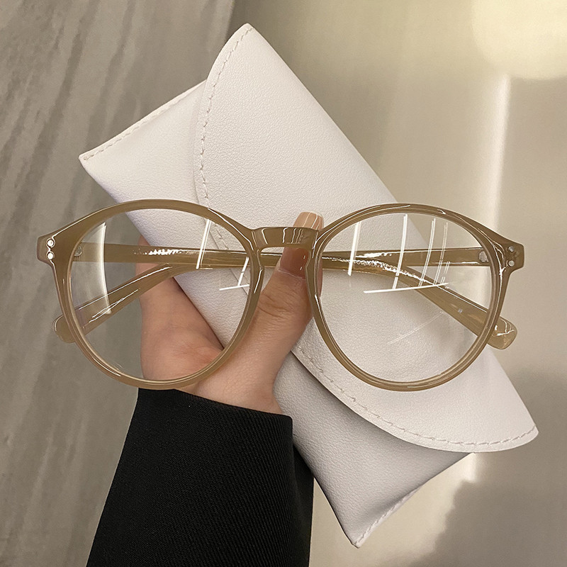 Anti-Blue Light Női szemüvegek Retro Square Fashion Sugárzásmentes Kék Fény Arc Smink nélkül Sima Szemüvegkeret