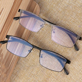 Ochelari de modă de epocă anti-lumină albastră pentru bărbați Ochelari de afaceri cu ramă metalică clasică Ochelari cu lentile cu blocare a razelor albastre de înaltă definiție