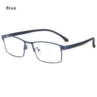 Ochelari de modă de epocă anti-lumină albastră pentru bărbați Ochelari de afaceri cu ramă metalică clasică Ochelari cu lentile cu blocare a razelor albastre de înaltă definiție