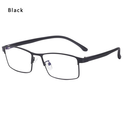Ochelari de modă de epocă anti-lumină albastră pentru bărbați Ochelari de afaceri cu ramă metalică clasică Ochelari cu lentile cu blocare a razelor albastre de înaltă definiție