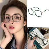 Ochelari cu blocare albastru ultra-deschis Ochelari retro cu cadru verde Ochelari cu lumină albastră Ochelari transparenți Ochelari pentru femei