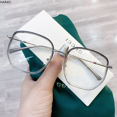 Ochelari cu blocare albastru ultra-deschis Ochelari retro cu cadru verde Ochelari cu lumină albastră Ochelari transparenți Ochelari pentru femei