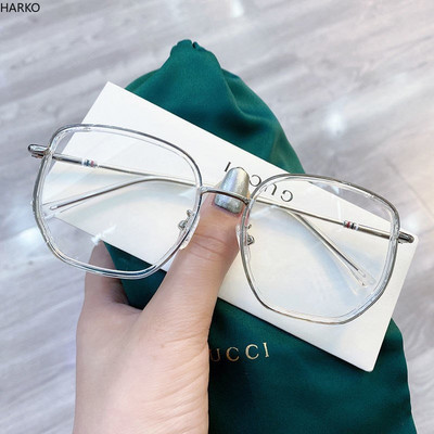 Ochelari cu blocare albastru ultra-deschis Ochelari retro cu cadru verde Ochelari cu lumină albastră Ochelari transparenți Ochelari pentru femei