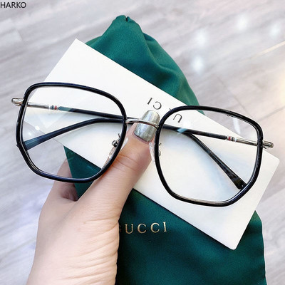 Ochelari cu blocare albastru ultra-deschis Ochelari retro cu cadru verde Ochelari cu lumină albastră Ochelari transparenți Ochelari pentru femei