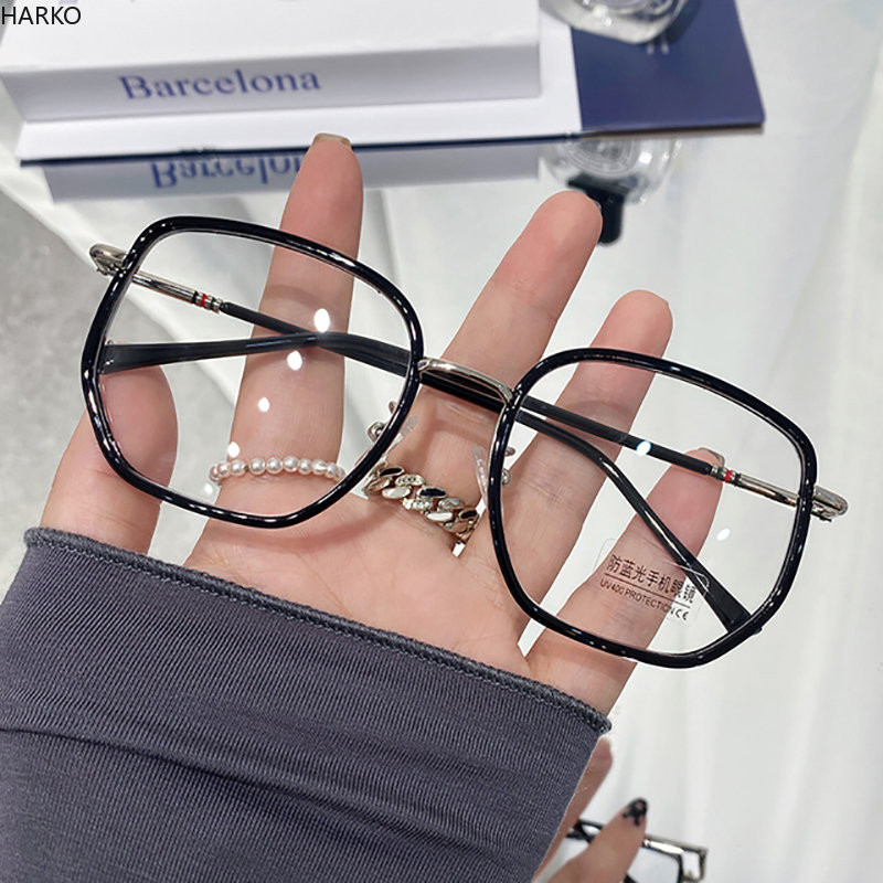 Ultrakönnyű kék blokkoló szemüvegek lányoknak retro zöld keretű sima szemüvegek kék világos szemüvegek átlátszó szemüvegek nőknek