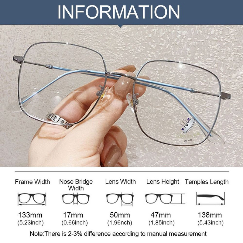 Mehed Naiste Kontor Silmakaitse Vastupidavad arvutiprillid Suured prillid Anti-Blue Light Prillid Ultra Kerge raam