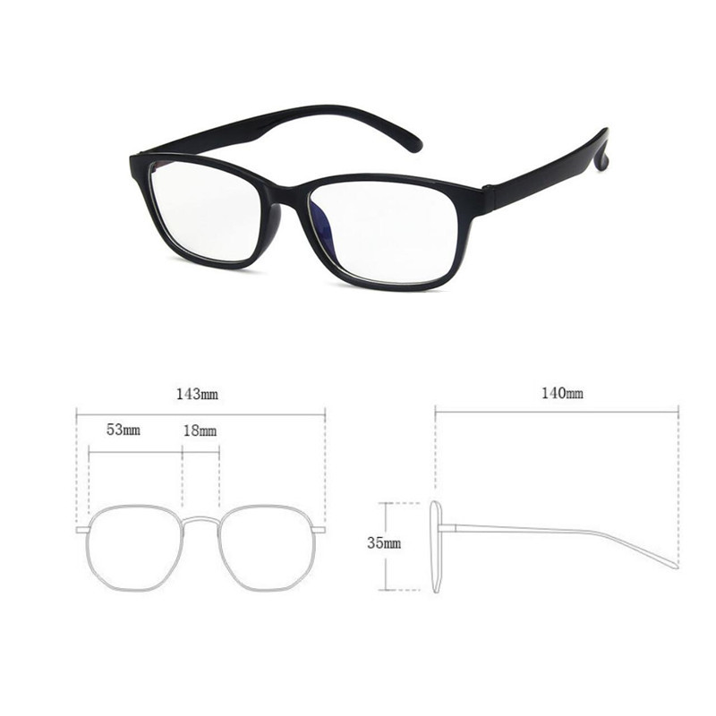 Retro Frame Anti-kék sugárzás elleni szemüvegek Számítógépes szemüvegek Férfiak Női Ultrakönnyű Kék Fényt blokkoló Szemüvegek Uniszex szemüvegek