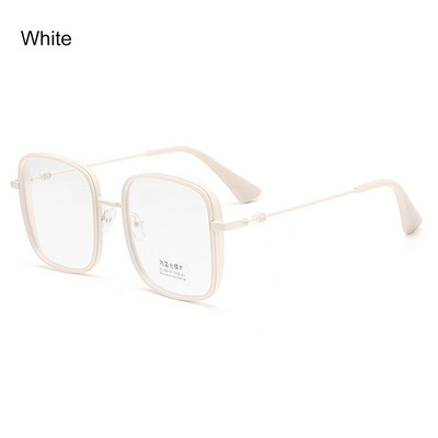 Ochelari anti-lumină albastră, femei, bărbați, ochelari de metal, ochelari clari, ochelari optici, cadru pătrat, lentile transparente, unisex