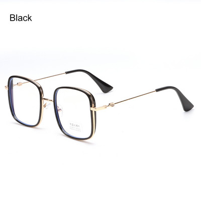 Ochelari anti-lumină albastră, femei, bărbați, ochelari de metal, ochelari clari, ochelari optici, cadru pătrat, lentile transparente, unisex