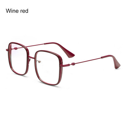 Ochelari anti-lumină albastră, femei, bărbați, ochelari de metal, ochelari clari, ochelari optici, cadru pătrat, lentile transparente, unisex