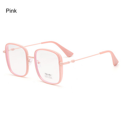 Ochelari anti-lumină albastră, femei, bărbați, ochelari de metal, ochelari clari, ochelari optici, cadru pătrat, lentile transparente, unisex
