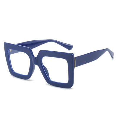56355 Ramă supradimensionată pentru ochelari din plastic, anti-albastru, ramă pentru ochelari pentru computer, anti-oboseală, pentru femei, ochelari pătrați