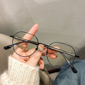 Marca de lux Poligoane din metal anti lumină albastră Ochelari pentru miopie Femei Bărbați Computer Unisex Cadru Anti radiații Ochelari pentru jocuri video