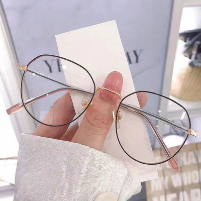 Marca de lux Poligoane din metal anti lumină albastră Ochelari pentru miopie Femei Bărbați Computer Unisex Cadru Anti radiații Ochelari pentru jocuri video