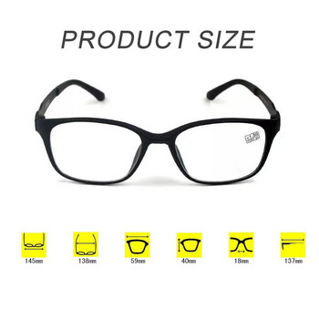 Ρετρό γυαλιά μόδας υψηλής ποιότητας Ανδρικά και γυναικεία γυαλιά ανάγνωσης Business Office Απλά Κλασικά τετράγωνα αντι-μπλε γυαλιά+0~+400
