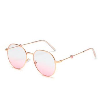 Дамски розов руж градиент анти синя светлина очила модни кръгли декоративни слънчеви очила момичета нови корейски сладки нюанси очила