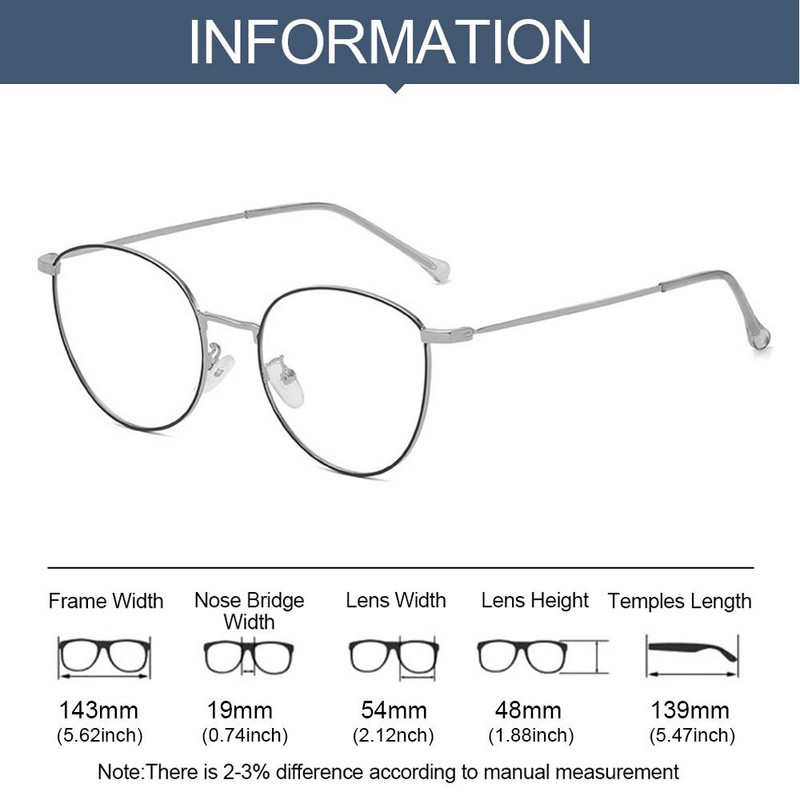 Irodai Szemvédelem Elszíneződés Számítógépes Szemüvegek Anti-kék Világos Szemüvegek Ultrakönnyű Keret Túlméretes Szemüvegek