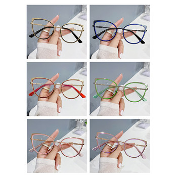 Retro Anti-Blue Light Γυναικεία γυαλιά γυαλιών Cat Eye Σκελετός Επώνυμα σχεδιαστής Oversized οπτικά γυαλιά Σκελετός Clear Glasses