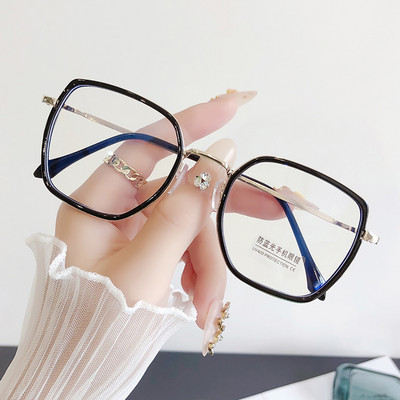 Ochelari de vedere retro anti-albastru pentru femei Ochi de pisică Rame de ochelari optici supradimensionați de designer de marcă Ochelari clari