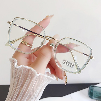 Ochelari de vedere retro anti-albastru pentru femei Ochi de pisică Rame de ochelari optici supradimensionați de designer de marcă Ochelari clari