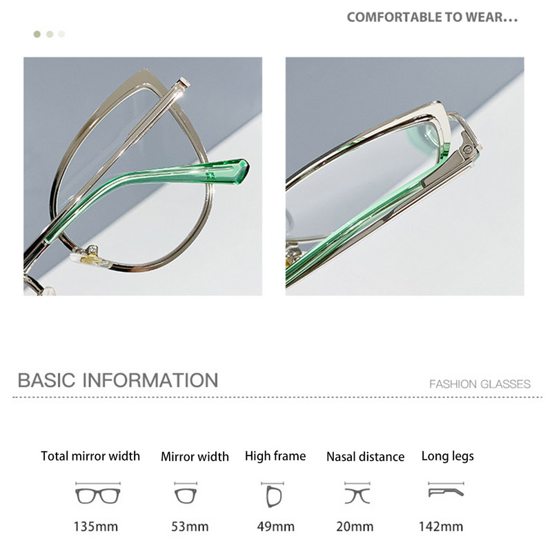 Retro antikék világos női macskaszem szemüvegkeret márka tervező túlméretezett optikai szemüvegkeretek átlátszó szemüvegek