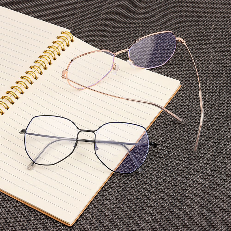 Uniszex kék fényblokkoló szemüvegek Anti Blue Ray olvasószemüvegek fémkeretes számítógépes játékszemüvegek női férfiaknak