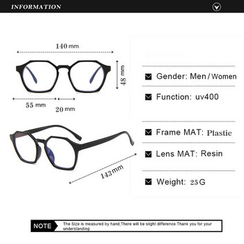 Очила против синя светлина Жени Мъже Антирадиационни компютърни очила Очила за игри Прозрачни лещи Прозрачни очила против отблясъци