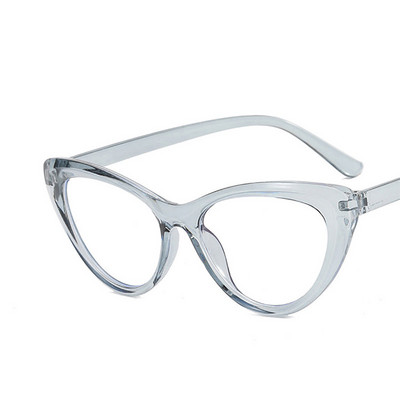 Ochelari anti lumină albastră Ochelari cu ochi de pisică Ochelari de vedere retro de lux pentru femei cu lentile transparente transparente, ochelari albastru