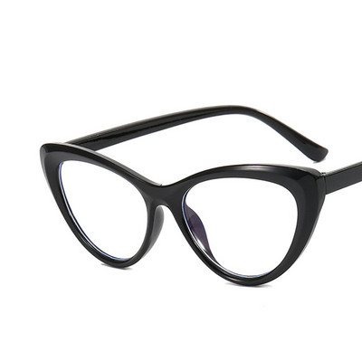 Ochelari anti lumină albastră Ochelari cu ochi de pisică Ochelari de vedere retro de lux pentru femei cu lentile transparente transparente, ochelari albastru