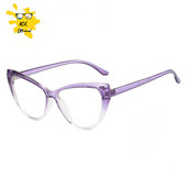 Ochelari anti-lumină albastră Ochi de pisică Filtru de blocare Ochelari de computer Bărbați Femei Ochelari de vedere cu ramă super ușoară Ochelari de vedere roz clari