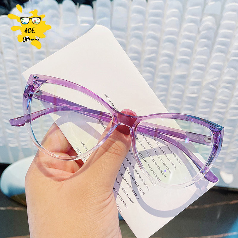 Cat Eye Anti Blue Light Szemüvegek Blokkoló Szűrő Számítógépes Szemüvegek Férfi Női Szuper világos keretes Szemüvegek Rózsaszín Átlátszó Szemüvegek