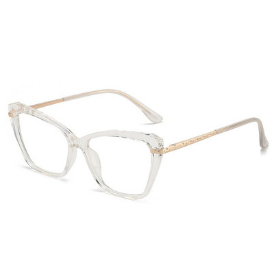 Ochelari cu ochi de pisică anti-lumină albastră, femei, bărbați, designer, supradimensionați, cadru de metal optic, ochelari, ochelari cu gradient, ochelari de protecție pentru computer