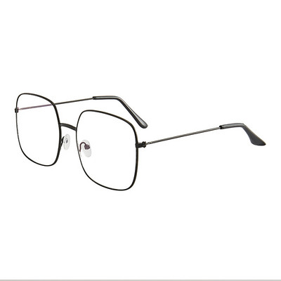 Ochelari anti-lumină albastră pentru femei bărbați ochelari de computer cu ramă metalică, pătrați, supradimensionați, ochelari optici simpli