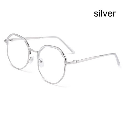 Ochelari de lectură vintage anti-lumină albastră, oglindă optică, metal simplă, femei, bărbați, rame transparente pentru ochelari, ochelari de vedere clari