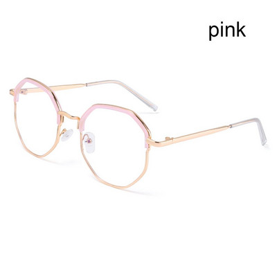 Ochelari de lectură vintage anti-lumină albastră, oglindă optică, metal simplă, femei, bărbați, rame transparente pentru ochelari, ochelari de vedere clari