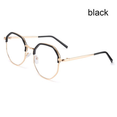 Ochelari de lectură vintage anti-lumină albastră, oglindă optică, metal simplă, femei, bărbați, rame transparente pentru ochelari, ochelari de vedere clari