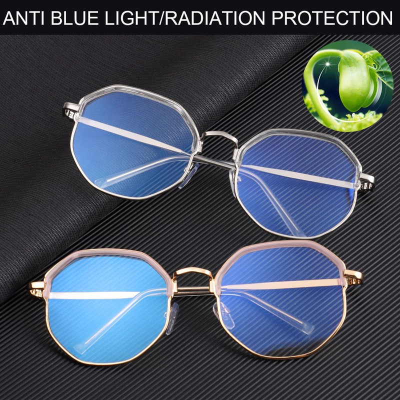 Vintage antikék fényű olvasószemüvegek optikai tükör egyszerű fém női férfi átlátszó szemüvegkeretek átlátszó szemüvegek